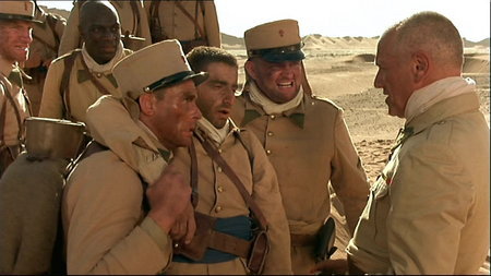 Tom Delmar Stunt Coordinator & Action Director as Cpl. Legros with Steven Berkoff (Sgt. Steinkampf) & Jean-Claude Van Damme (Alain Lefevre) in Peter MacDonald's 'Legionnaire'jpg