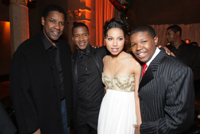 Denzel Washington, Jurnee Smollett-Bell, Denzel Whitaker and Nate Parker at event of The Great Debaters (2007)