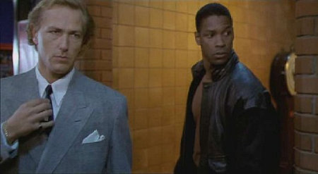 Bruce Payne (I) as Colin with Denzel Washington in For Queen and Country
