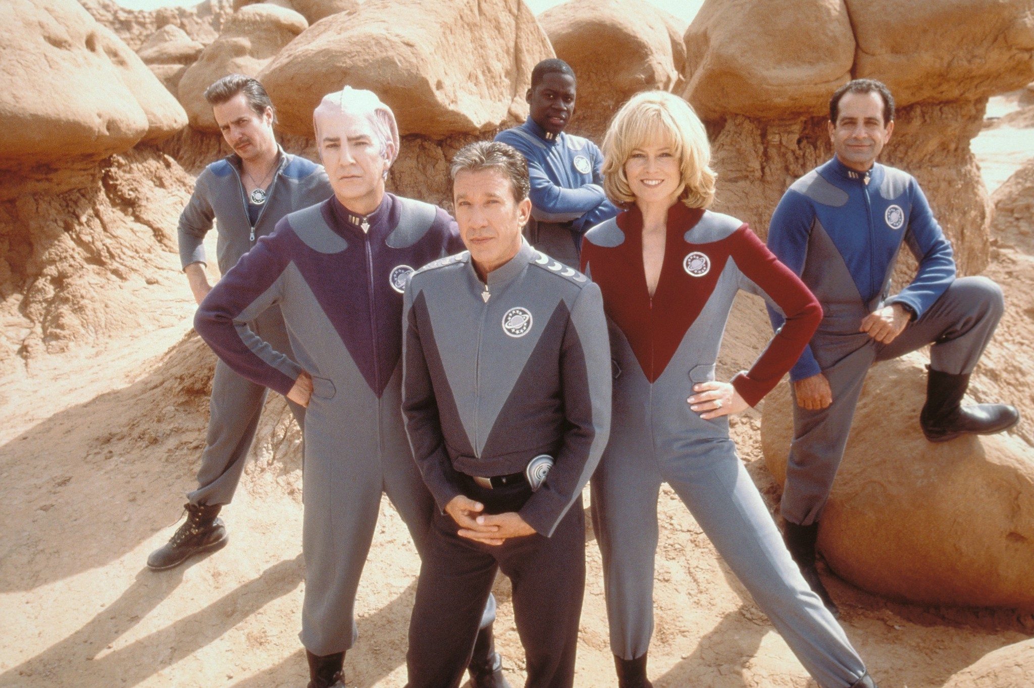 Still of Sigourney Weaver, Alan Rickman, Tim Allen, Tony Shalhoub, Sam Rockwell and Daryl Mitchell in Galaxy Quest (1999)