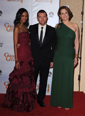 Sigourney Weaver, Zoe Saldana and Sam Worthington