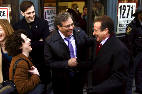 Still of Robin Williams, Lewis Black and Karen Hines in Man of the Year (2006)