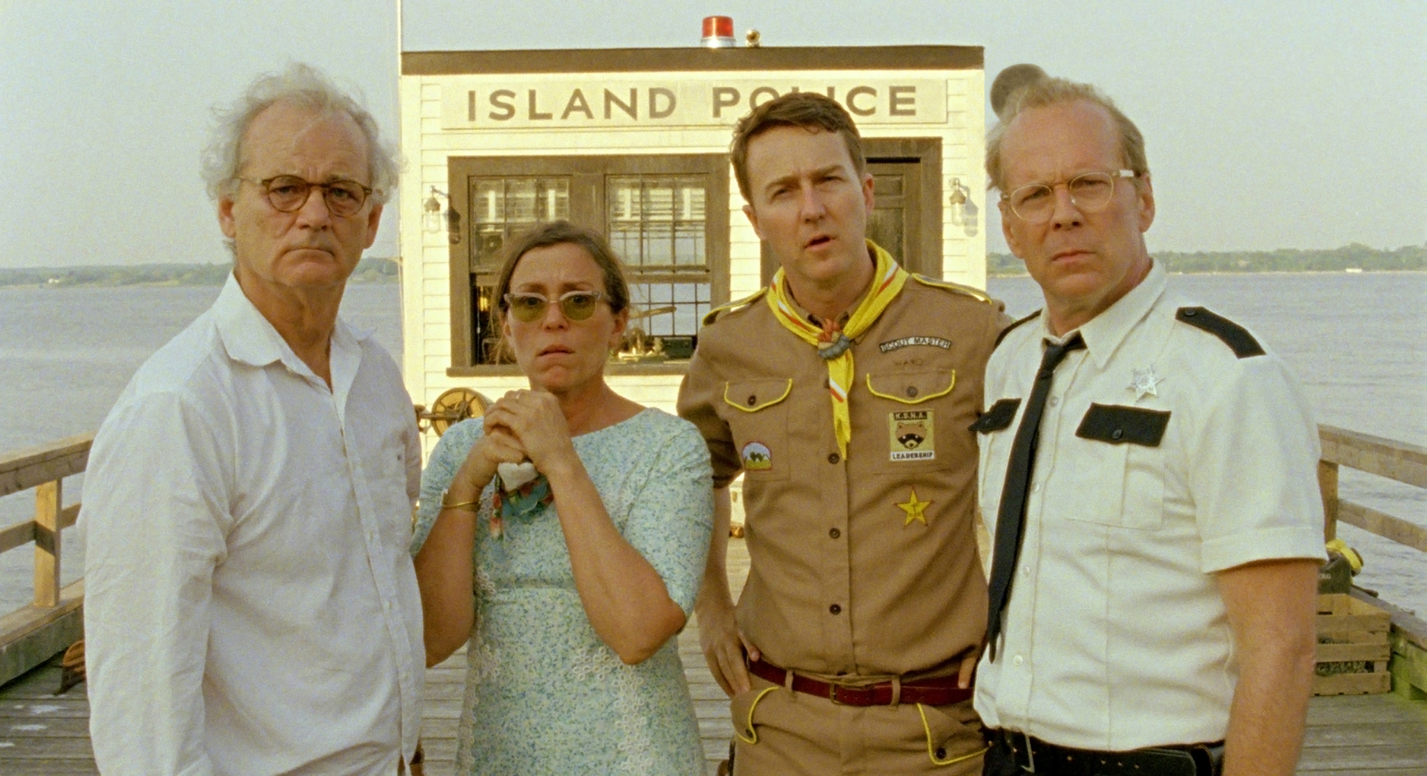 Still of Bill Murray, Bruce Willis, Frances McDormand and Edward Norton in Menesienos karalyste (2012)