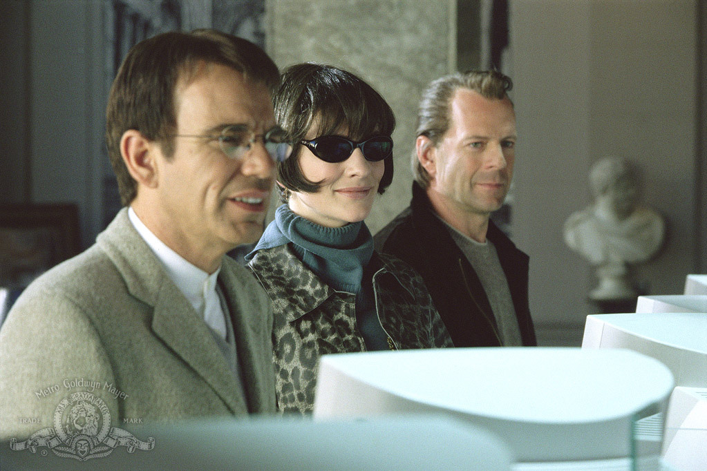 Still of Bruce Willis, Billy Bob Thornton and Cate Blanchett in Banditai (2001)