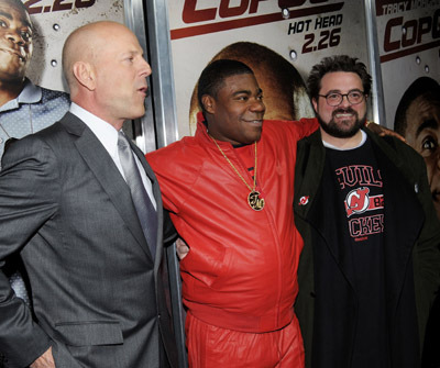 Bruce Willis, Kevin Smith and Tracy Morgan at event of Tik nekvieskite faru! (2010)