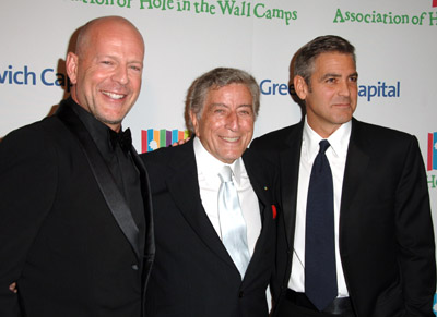 George Clooney, Bruce Willis and Tony Bennett