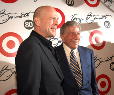 Bruce Willis and Tony Bennett