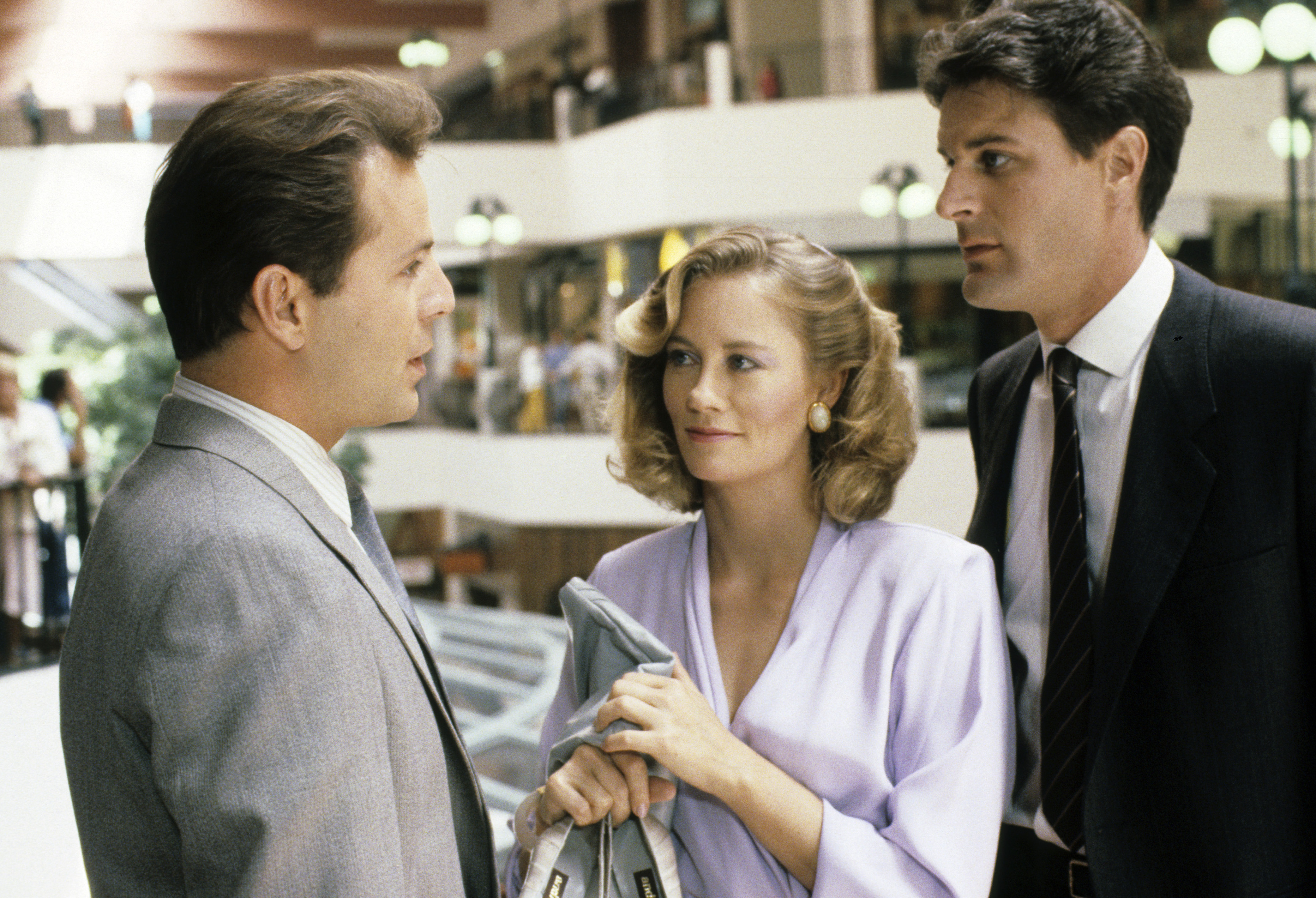 Still of Bruce Willis, Cybill Shepherd and Charles Rocket in Moonlighting (1985)