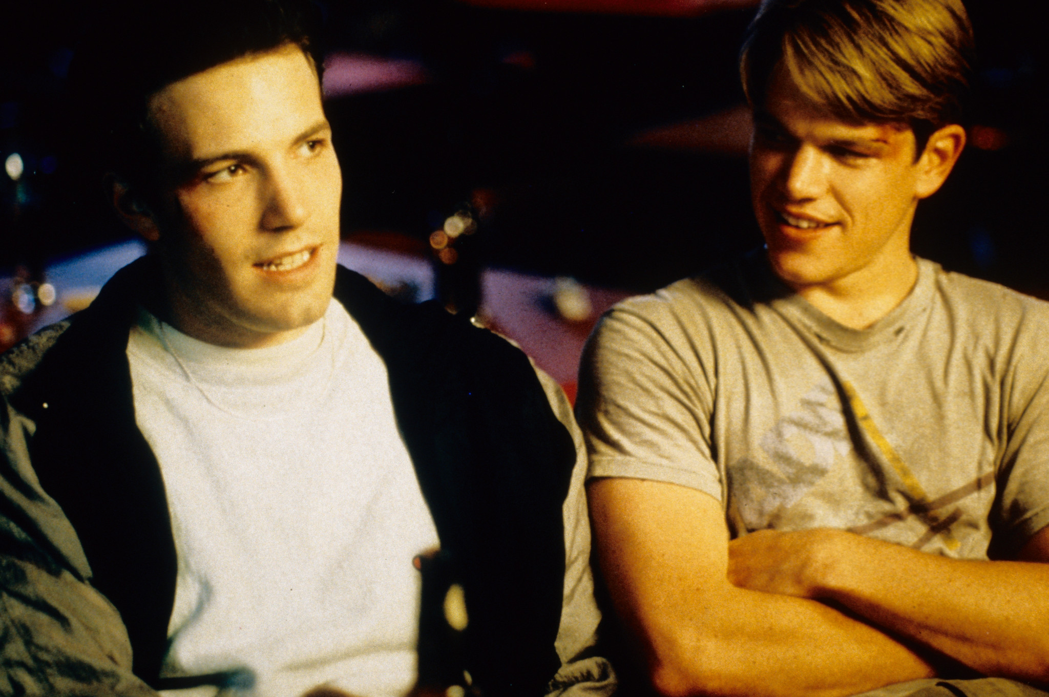 Still of Ben Affleck and Matt Damon in Gerasis Vilas Hantingas (1997)