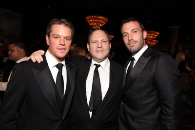 Ben Affleck, Matt Damon and Harvey Weinstein