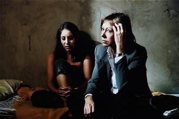 Anna-Marie and Jenny Agutter on the set of Number One Longing, Number Two Regret.