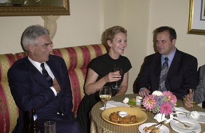 Joan Allen, Sam Elliott and Rod Lurie at event of The Contender (2000)