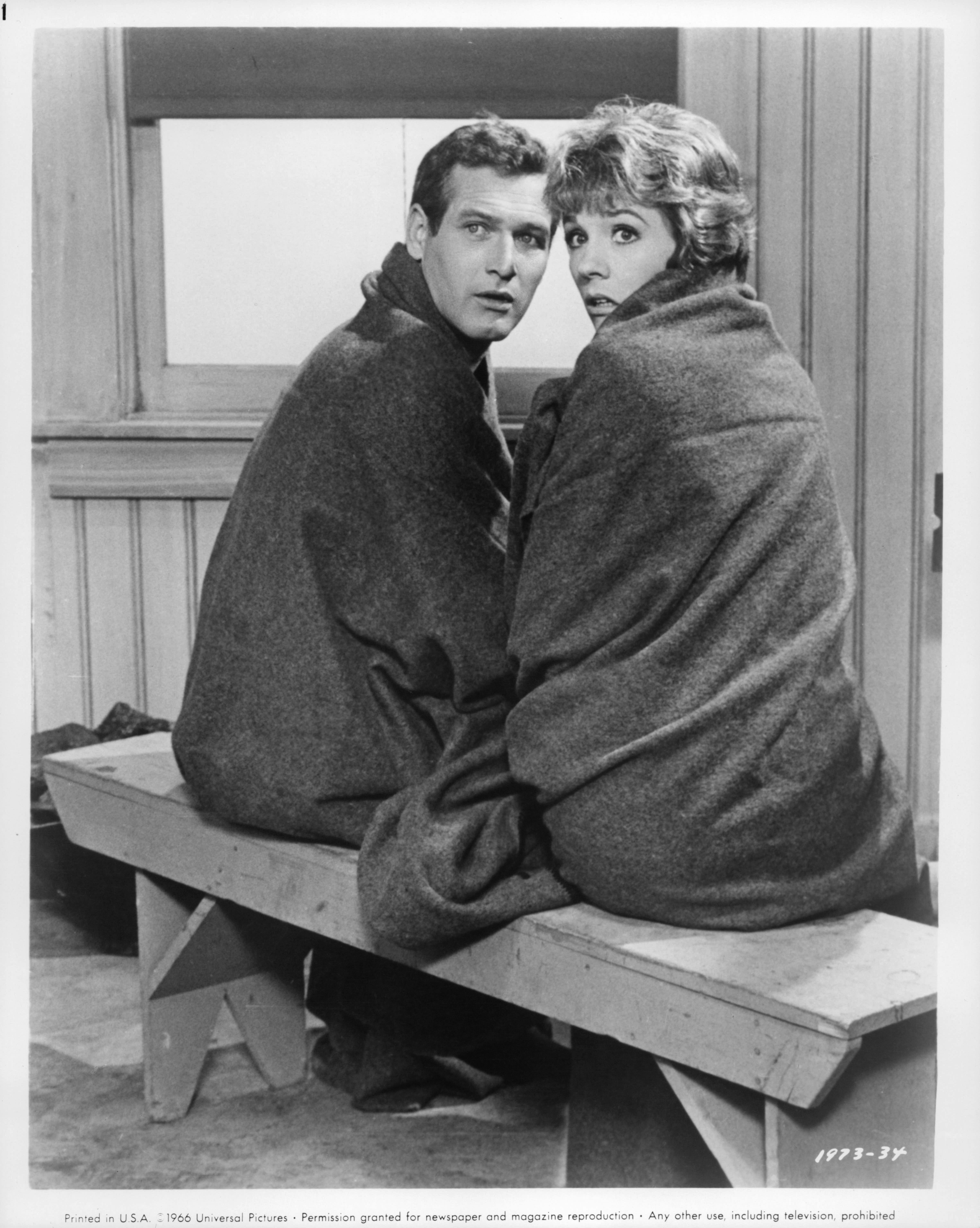 Still of Paul Newman and Julie Andrews in Torn Curtain (1966)