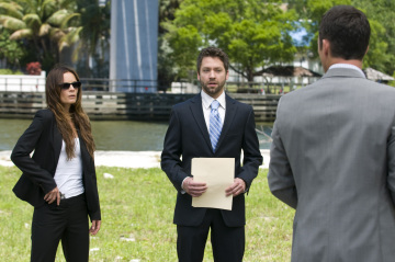 Still of Gabrielle Anwar, Jeffrey Donovan and Michael Weston in Vilko bilietas (2007)