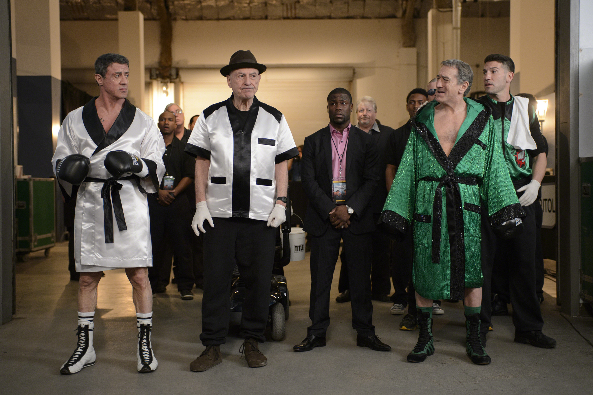 Still of Robert De Niro, Sylvester Stallone, Alan Arkin and Kevin Hart in Didzioji kova (2013)