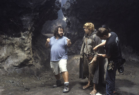 Sean Astin and Peter Jackson in Ziedu Valdovas: Karaliaus sugrizimas (2003)