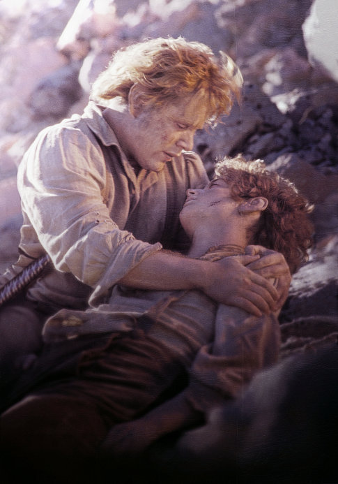 Sean Astin and Elijah Wood in Ziedu Valdovas: Karaliaus sugrizimas (2003)