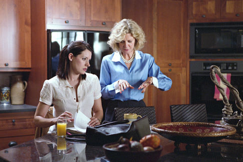 Still of Hank Azaria, Blythe Danner and Paget Brewster in Huff: Pilot (2004)