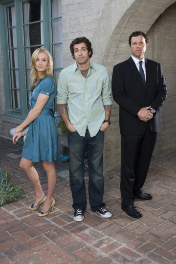 Still of Adam Baldwin, Zachary Levi and Yvonne Strahovski in Cakas (2007)