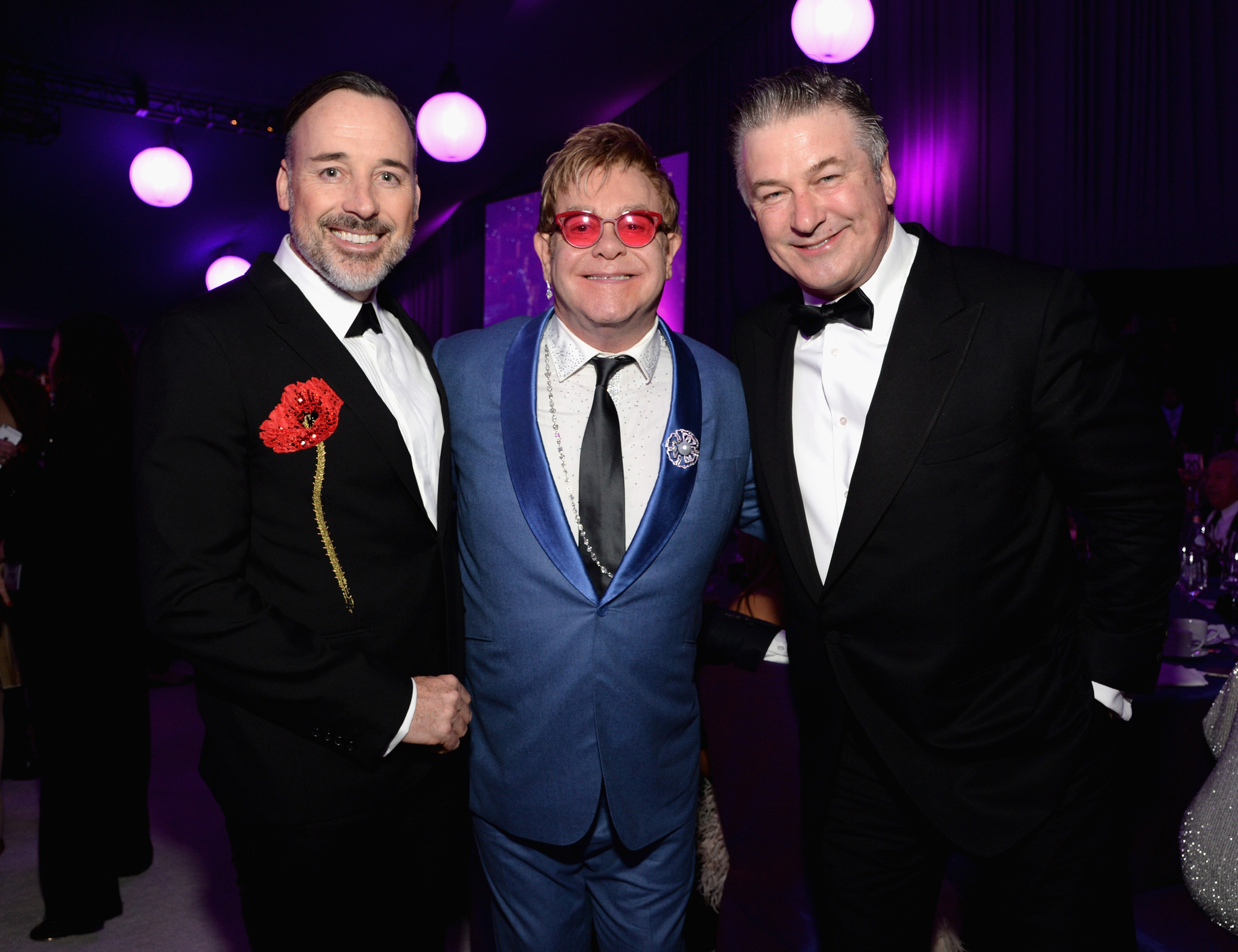 Alec Baldwin, Elton John and David Furnish at event of The Oscars (2015)