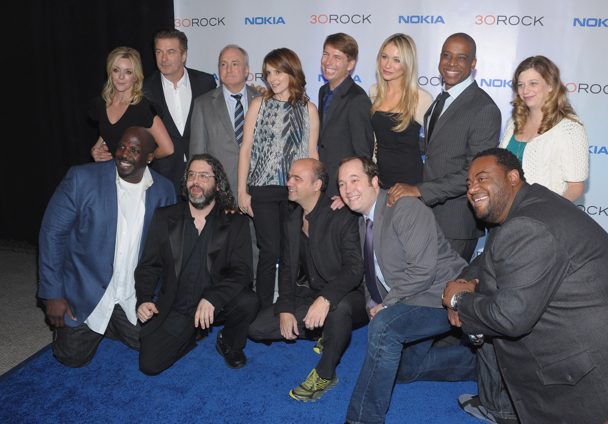 Alec Baldwin, Jane Krakowski, Scott Adsit, Kevin Brown, Tina Fey, Judah Friedlander, John Lutz, Lorne Michaels, Keith Powell, Jack McBrayer, Katrina Bowden and Grizz Chapman at event of 30 Rock (2006)