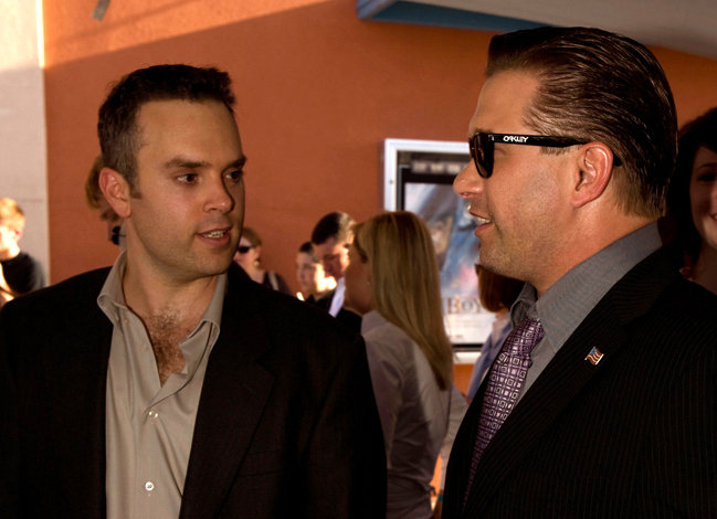 Producer/Director Rocco DeVilliers with Actor Stephen Baldwin at THE FLYBOYS premiere.
