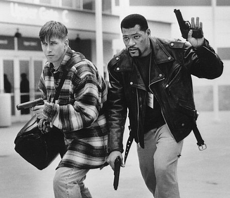 Still of Stephen Baldwin and Laurence Fishburne in Fled (1996)