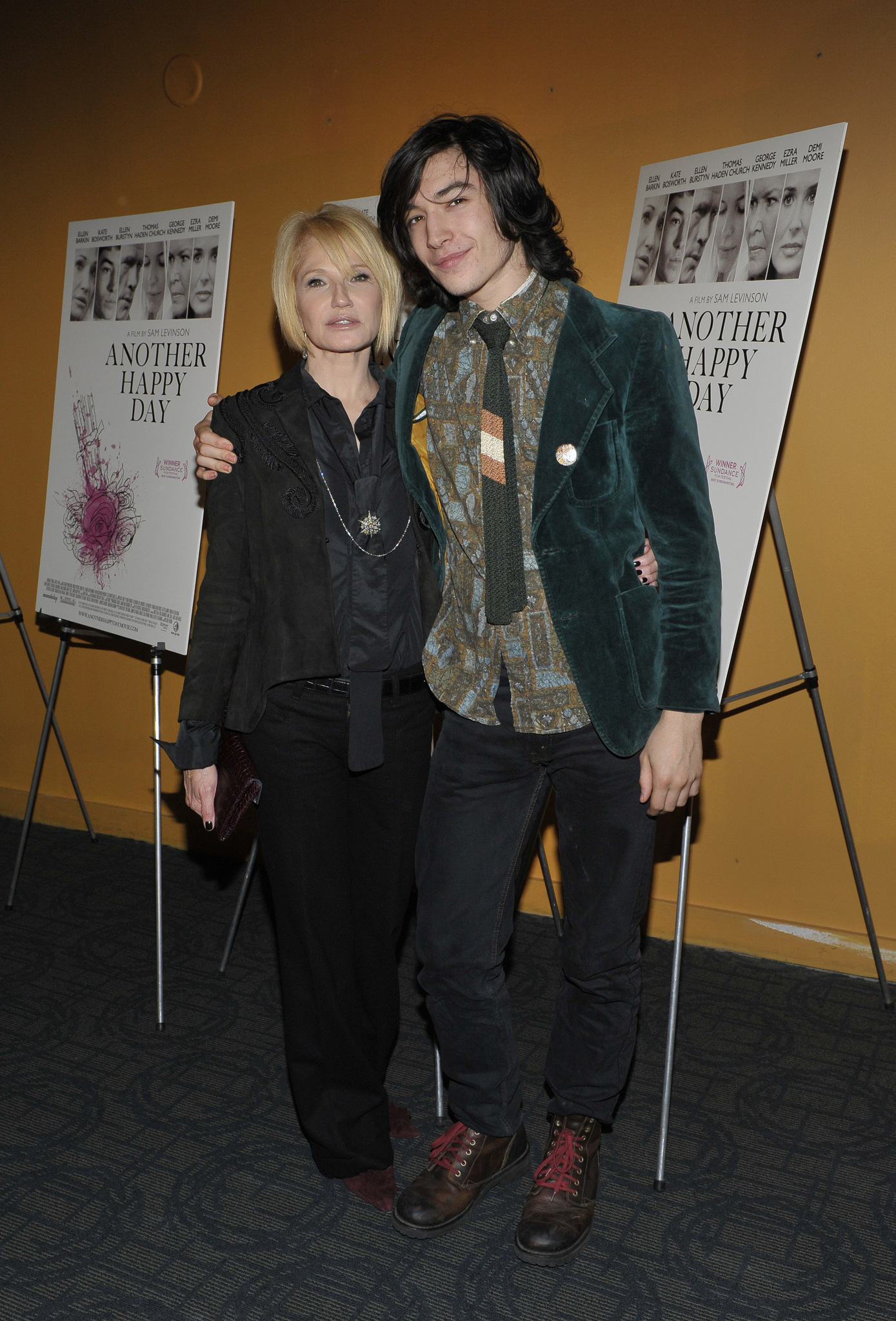 Ellen Barkin and Ezra Miller at event of Another Happy Day (2011)