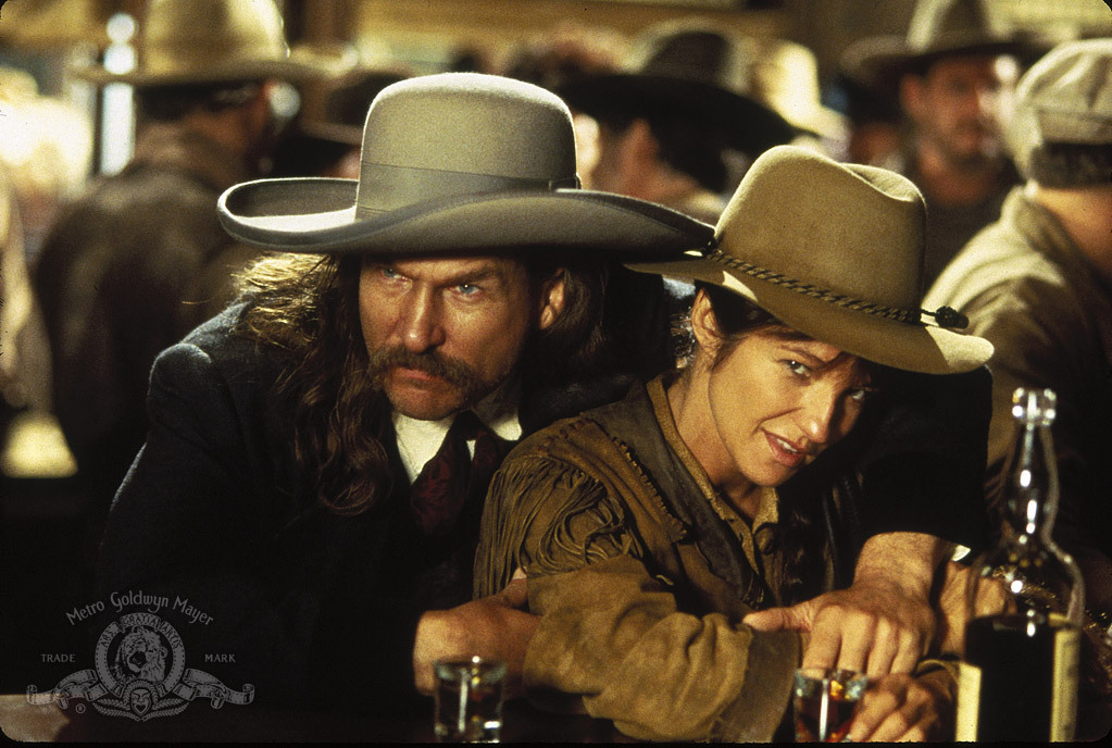 Still of Ellen Barkin and Jeff Bridges in Wild Bill (1995)
