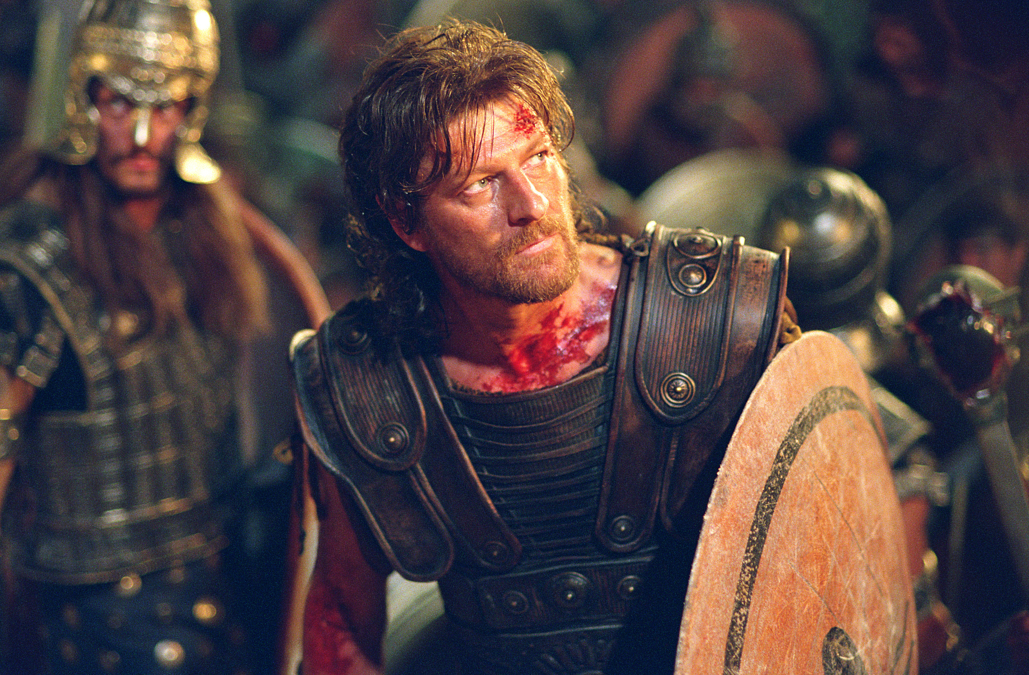 Still of Sean Bean and Brian Cox in Troy (2004)