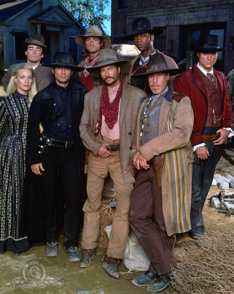 Still of Michael Biehn, Ron Perlman and Laurie Holden in The Magnificent Seven (1998)