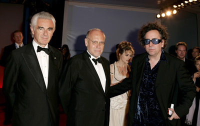 Helena Bonham Carter, Tim Burton and Marco Mueller at event of Corpse Bride (2005)