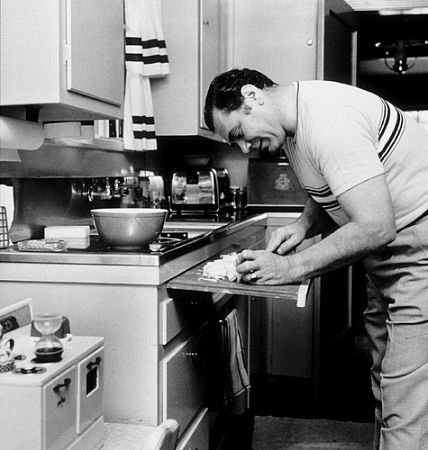 Ernest Borgnine at home, 1955.