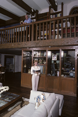 Ernest Borgnine and his wife Tova at their Beverly Hills home