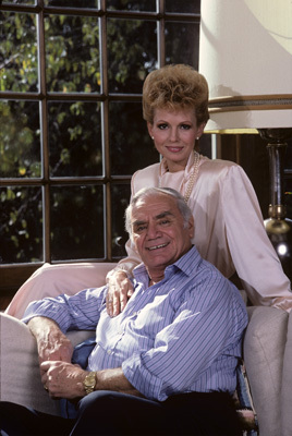 Ernest Borgnine and his wife Tova at their Beverly Hills home