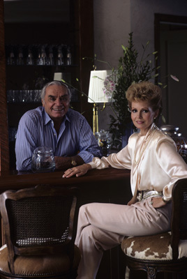 Ernest Borgnine and his wife Tova at their Beverly Hills home