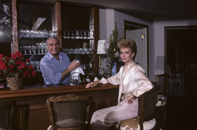 Ernest Borgnine and his wife Tova at their Beverly Hills home