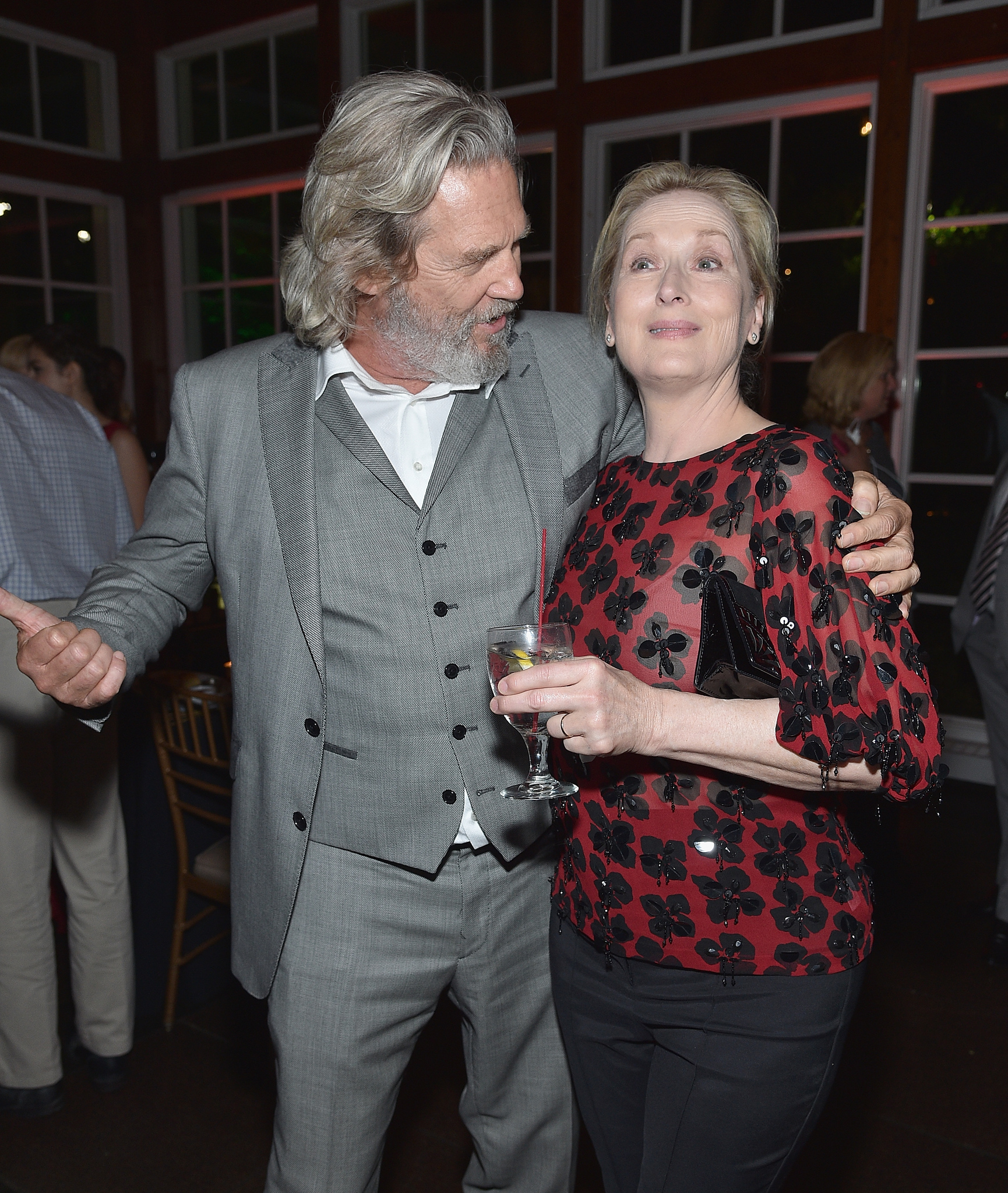 Jeff Bridges and Meryl Streep at event of Siuntejas (2014)