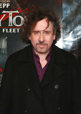 Tim Burton at event of Sweeney Todd: The Demon Barber of Fleet Street (2007)