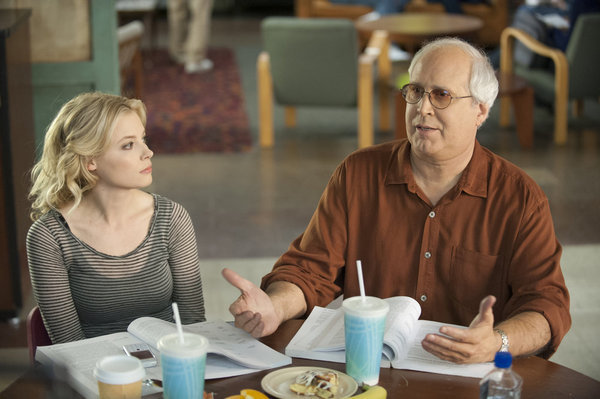 Still of Chevy Chase and Gillian Jacobs in Community (2009)