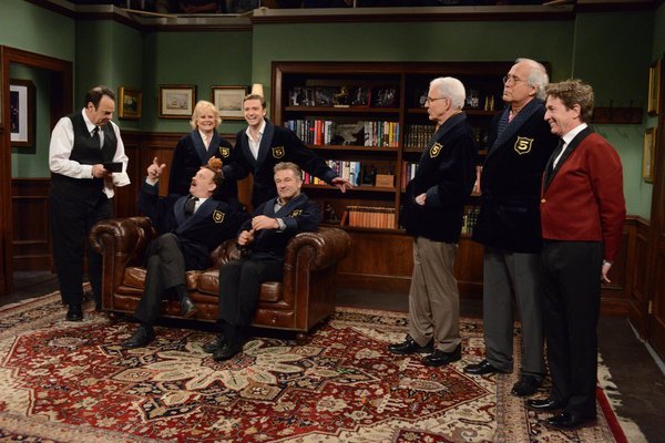 Still of Dan Aykroyd, Tom Hanks, Steve Martin, Alec Baldwin, Candice Bergen, Chevy Chase, Martin Short and Justin Timberlake in Saturday Night Live (1975)