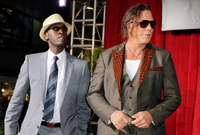 Don Cheadle and Mickey Rourke at event of Gelezinis zmogus 2 (2010)