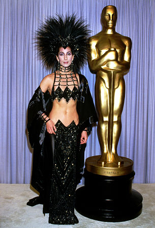 Cher Bono at the 58th Annual Academy Awards