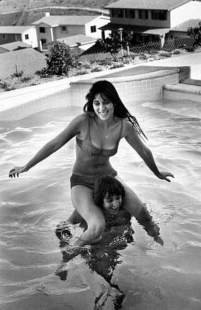 Cher & Sonny Bono at home in Los Angeles, Ca., 1965.