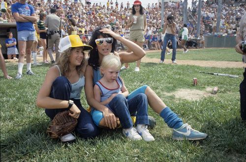 Cher with her children Elijah and Chastity in Las Vegas for the Riviera's 9th annual celebrity softball game