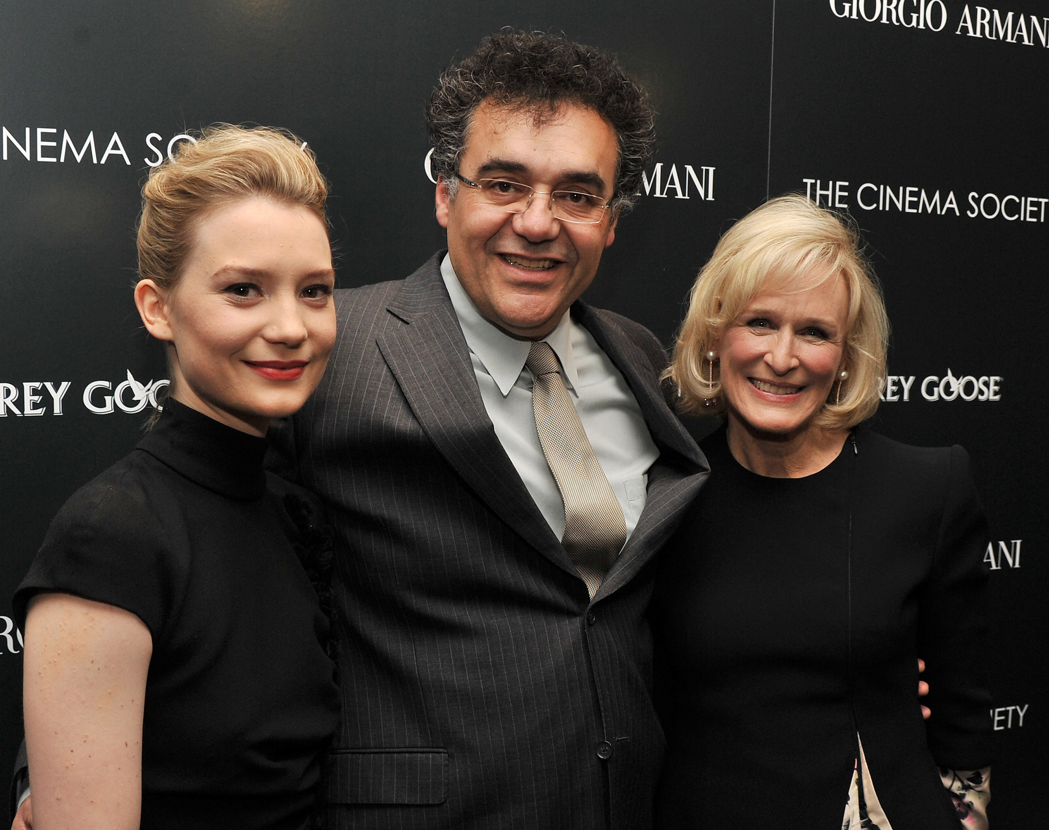 Glenn Close, Rodrigo García and Mia Wasikowska at event of Albert Nobbs (2011)