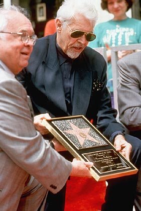 James Coburn receiving his star on the Hollywood Walk of Fame April 1, 1994
