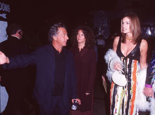 Dustin Hoffman and Cindy Crawford