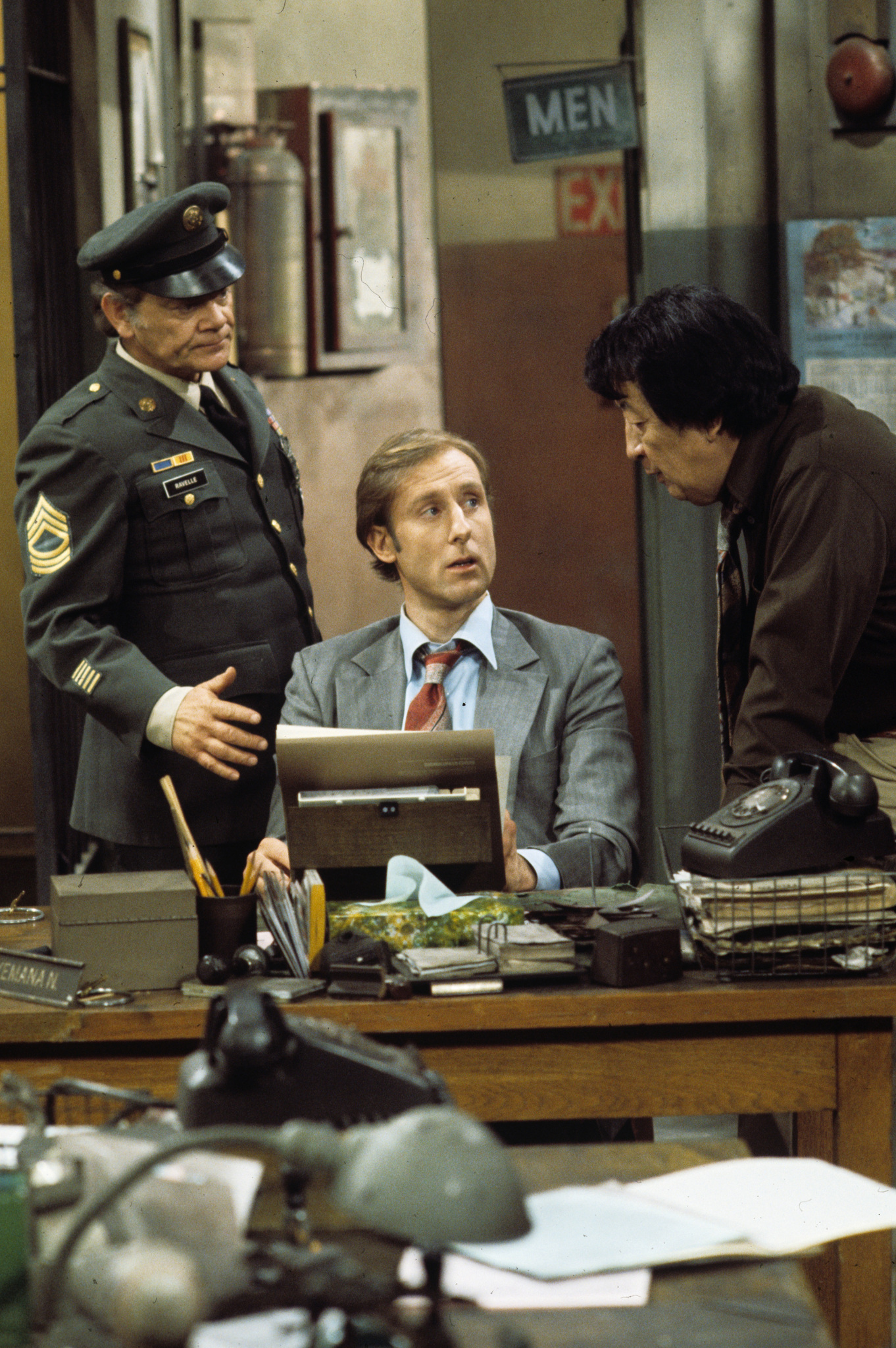 Still of James Cromwell, George Murdock and Jack Soo in Barney Miller (1974)