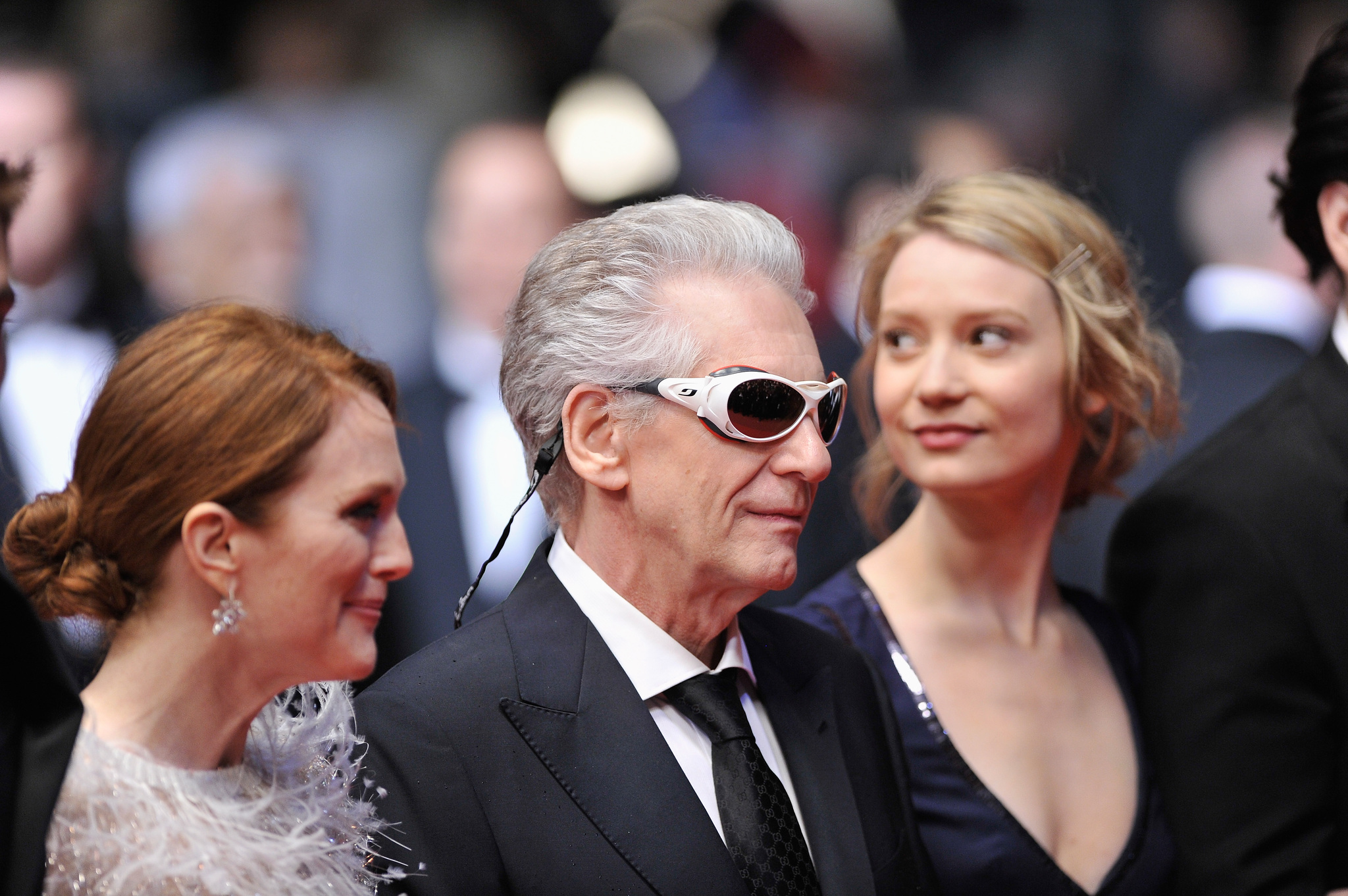 Julianne Moore, David Cronenberg and Mia Wasikowska at event of Maps to the Stars (2014)